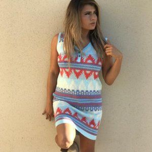 Tasha Polizzi Sleeveless Patterned Dress